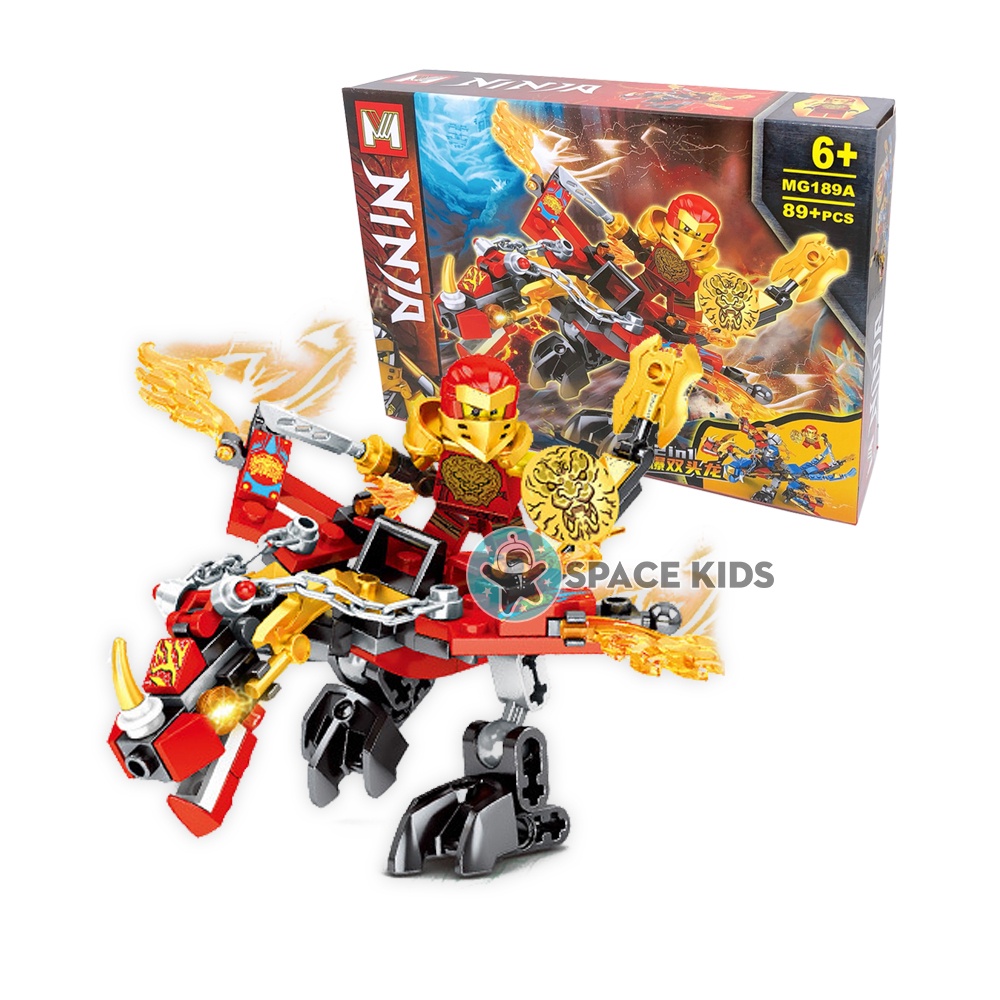 Đồ chơi Lego Ninjago rồng MG189 hơn 89 chi tiết cho bé lắp ráp mô hình, Đồ chơi lắp ghép lego giá rẻ