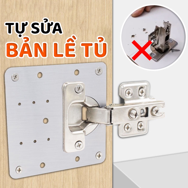 Bộ 2 Chiếc Pad Sửa Bản Lề Tủ, Tự Sửa Cánh Tủ Tại Nhà Dễ Dàng Không Cần Thay Bản Lề, Biến Cánh Tủ Ọp Ẹp Thành Như Mới