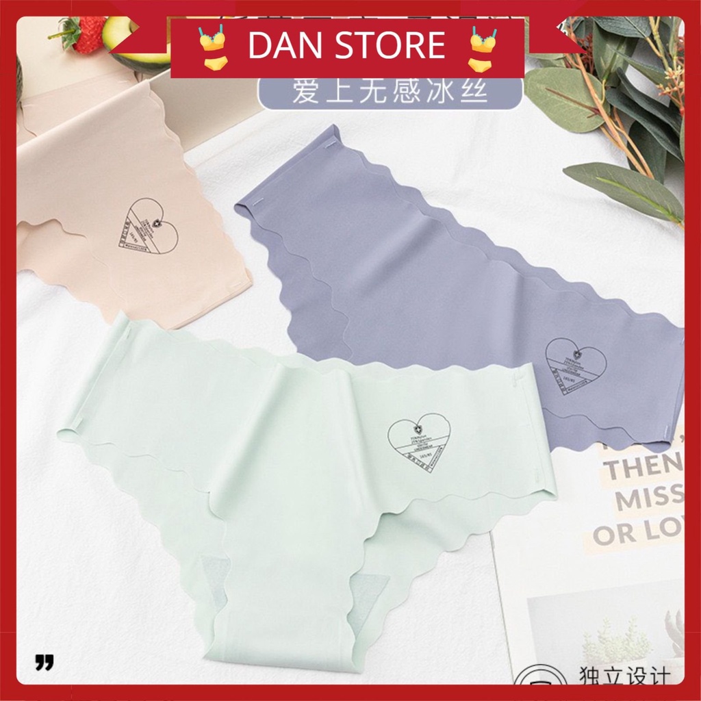 Quần Lót Nữ - Quần Lót Nữ Đúc Su Cạp Viền Sóng không đường may mềm mại mỏng mát DAN STORE MÃ 1578