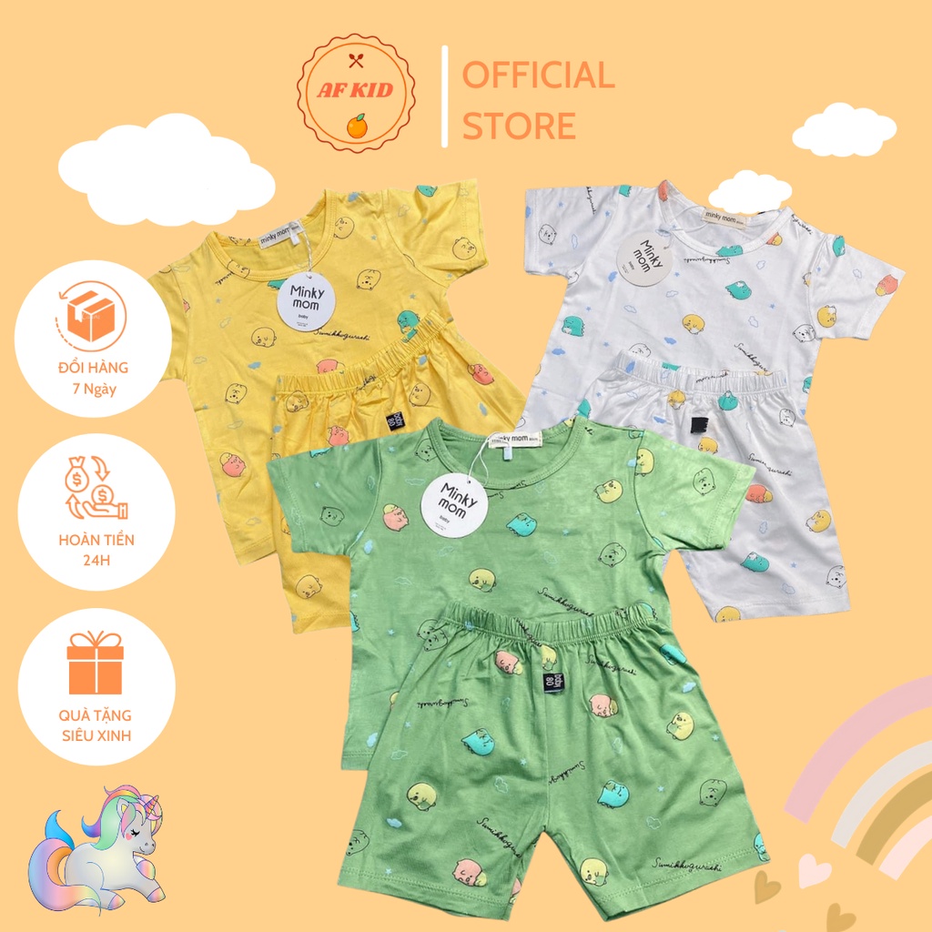Bộ cộc tay cho bé  bộ cộc tay Minky Mom SUMIKKO cho bé trai bé gái  chất thun lạnh cao cấp siêu mềm siêu mát