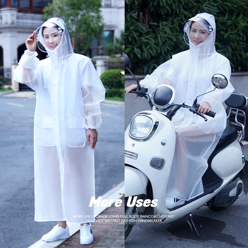 (Hàng Có Sẵn) Áo Mưa Có Vành Che Mưa Đi Xe Đạp Điện Nâng Cấp Và Mở Rộng Hai Lớp Cho Học Sinh / Người Lớn