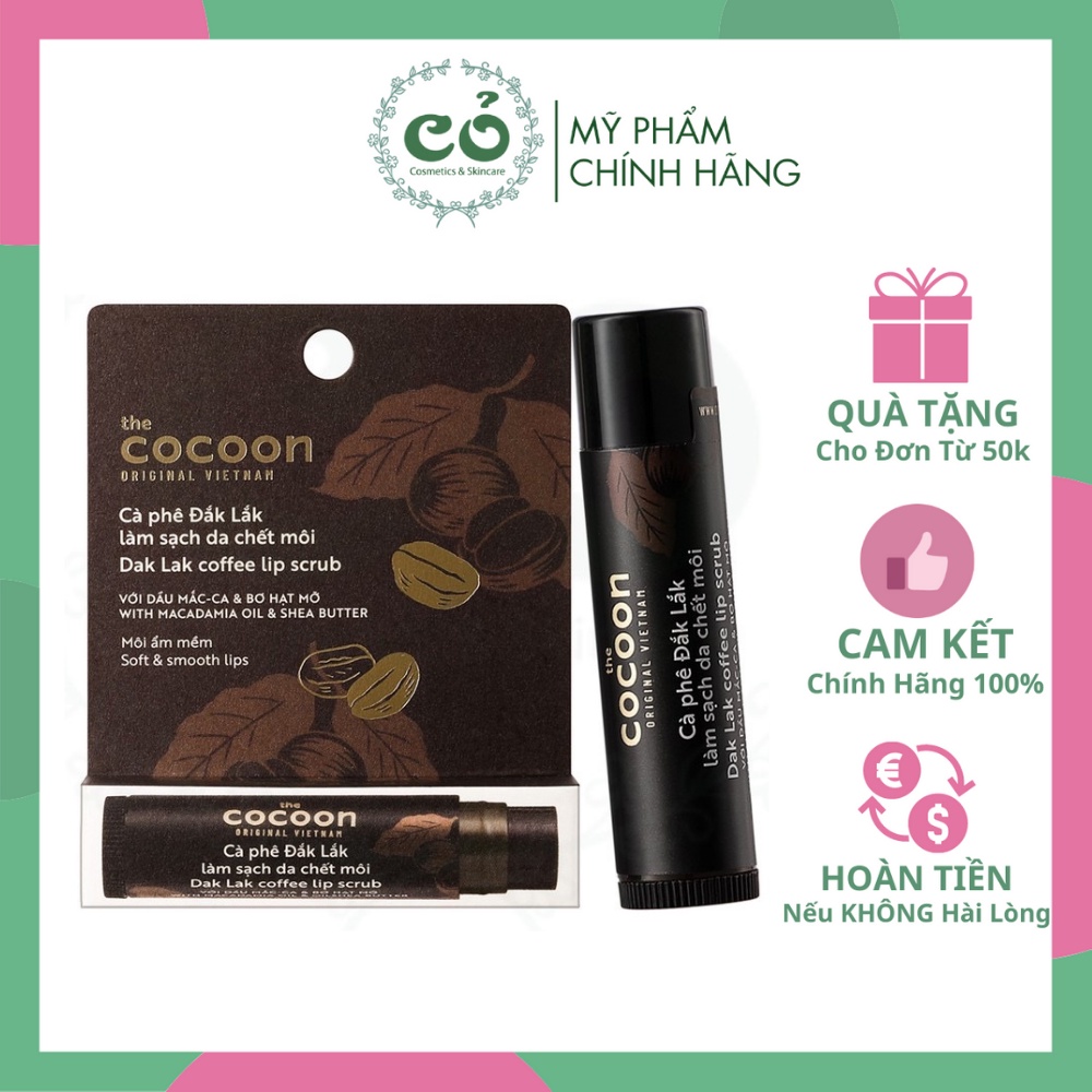 Tẩy Tế Bào Chết Môi Cà Phê COCOON Dak Lak Coffee Lip Scrub 5g