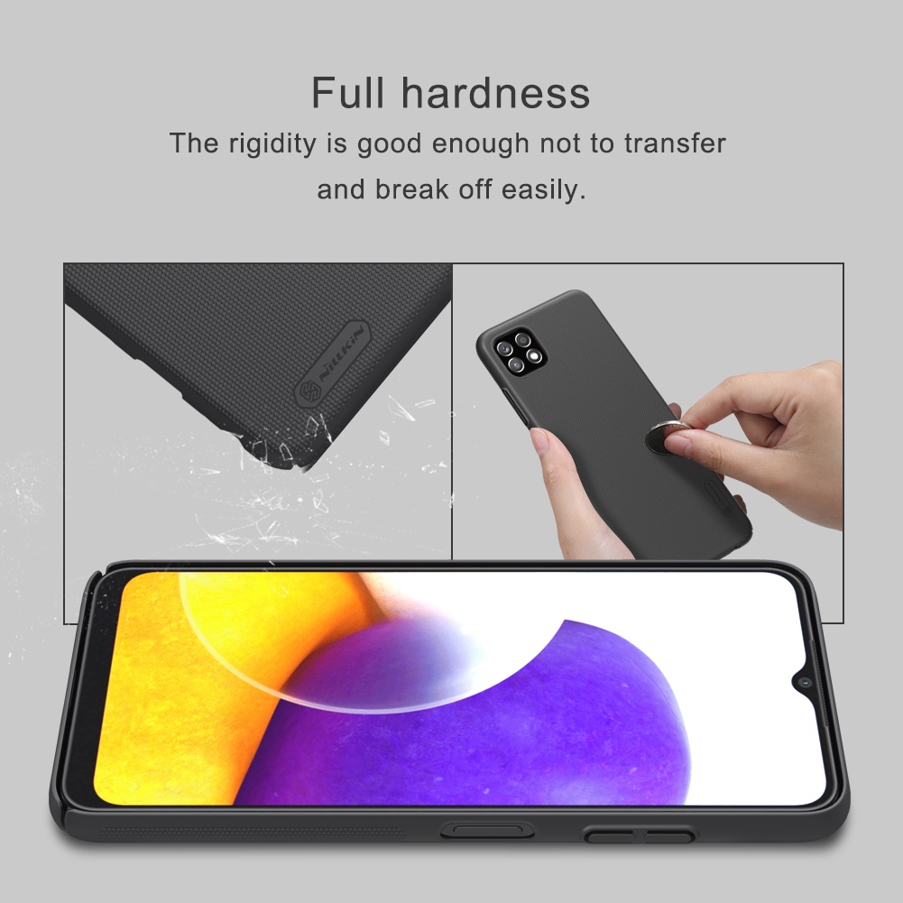 Ốp điện thoại Nillkin dòng Super Frosted Shield PC cứng siêu nhám chống sốc sang trọng cho Samsung Galaxy A22 5G / F42 5G