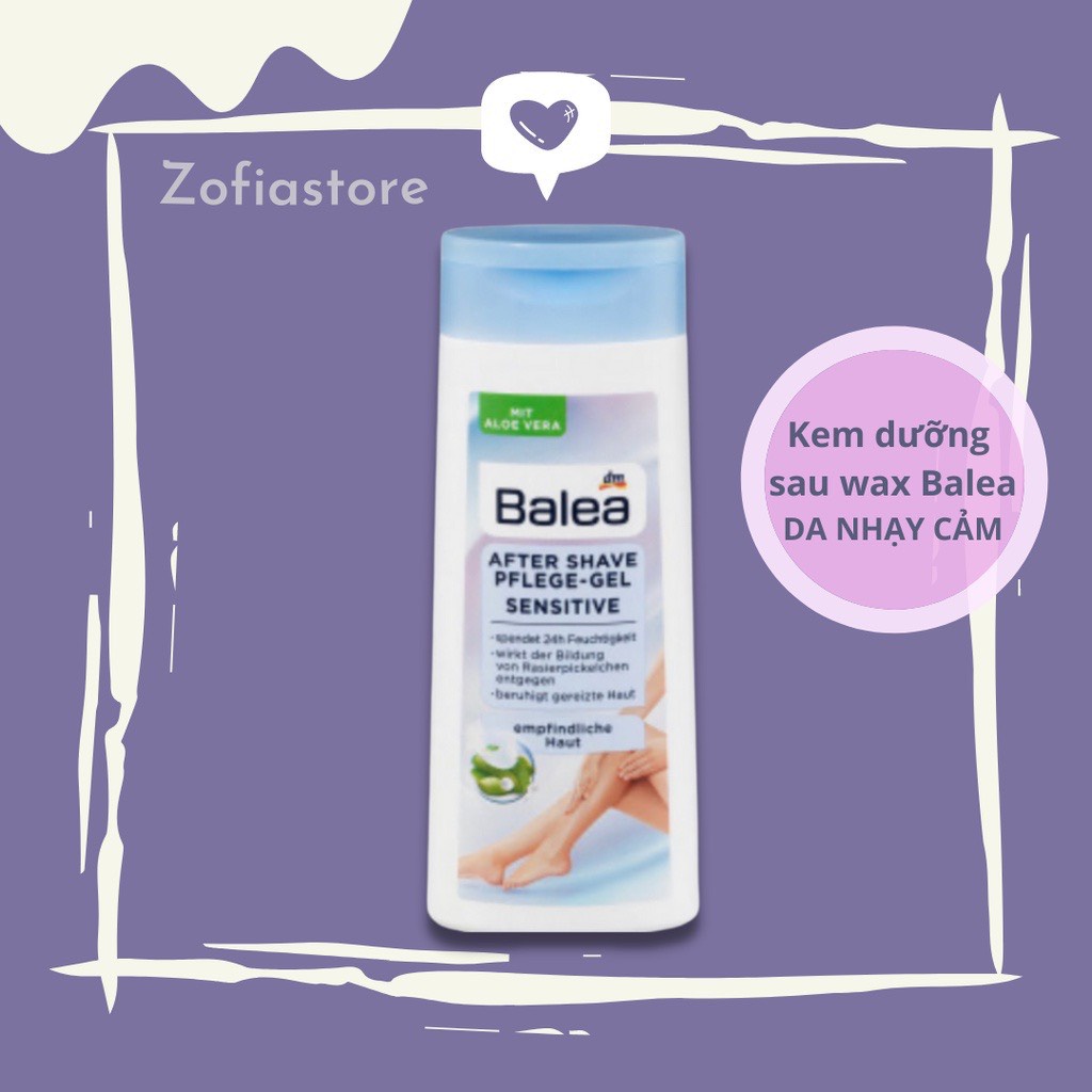 Kem dưỡng sau wax ⚡ CAM KẾT HÀNG CHUẨN ⚡ Kem dưỡng sau tẩy lông Balea Đức giúp làm mềm, dịu da, lông không mọc cứng