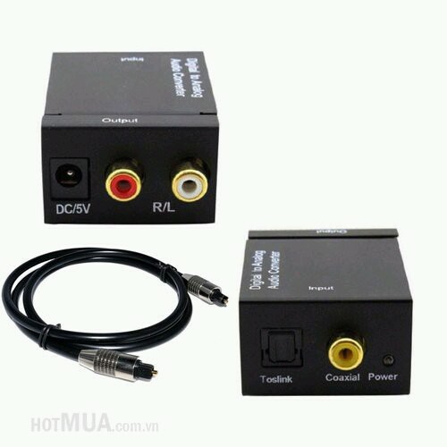 HỘP CHUYỂN ĐỔI OPTICAL SANG AUDIO AV KÈM CÁP QUANG OPTICAL