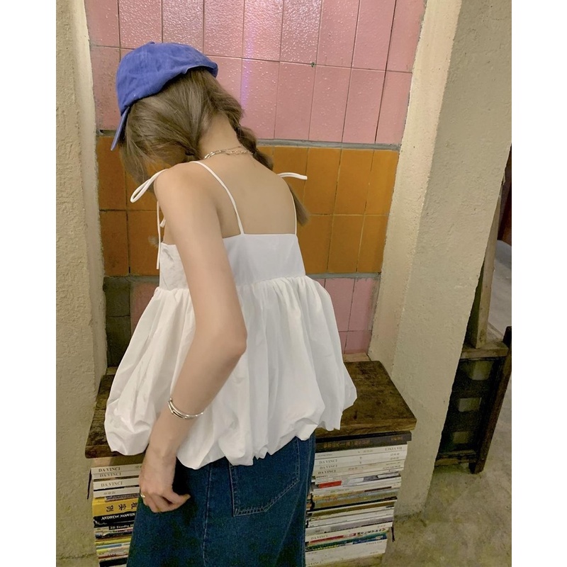 Áo hai dây dáng ngắn thời trang mùa hè cho nữ