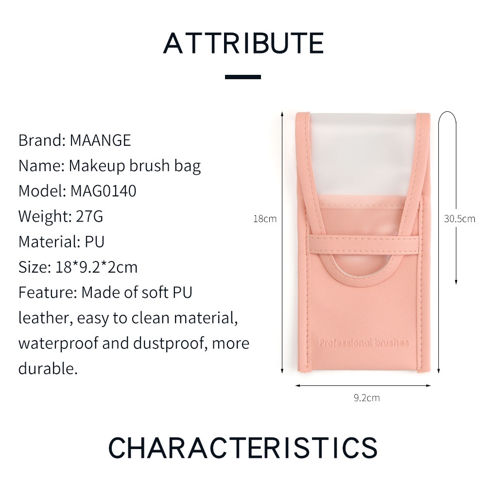 Túi đựng cọ trang điểm cầm tay MAGEFY 30g xách tay