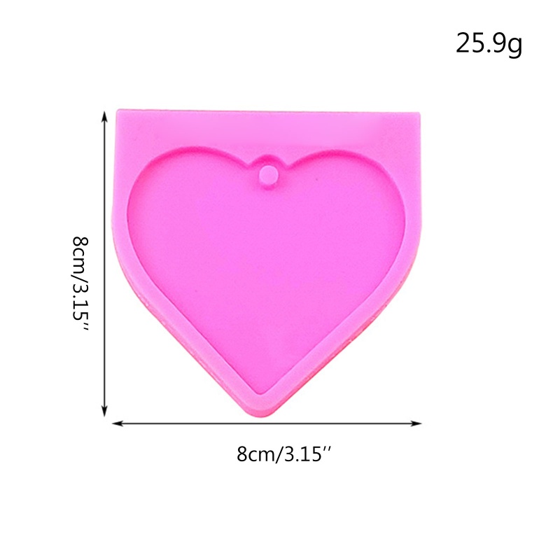 Khuôn Silicone Làm Móc Khóa Hình Trái Tim