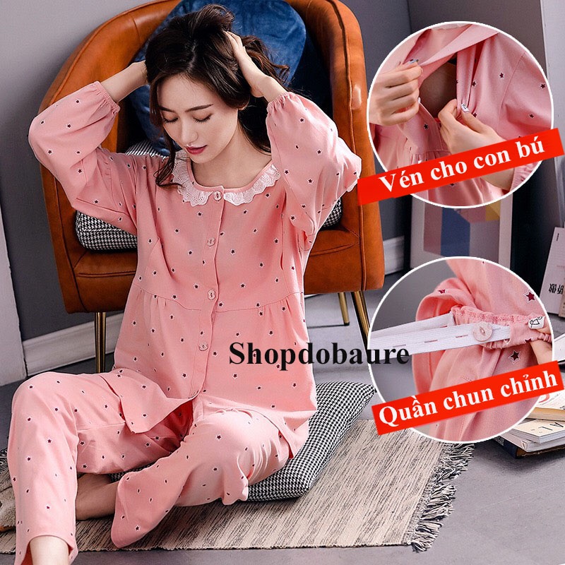 Bộ bầu và sau sinh cotton, co giãn đàn - 𝐁𝐃𝟓𝟒