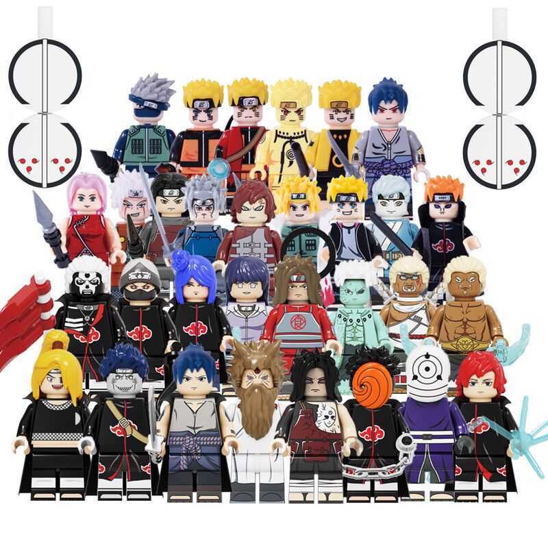 Mô hình lego nhân vật Kakashi Sasuke Madara Obito Hinata