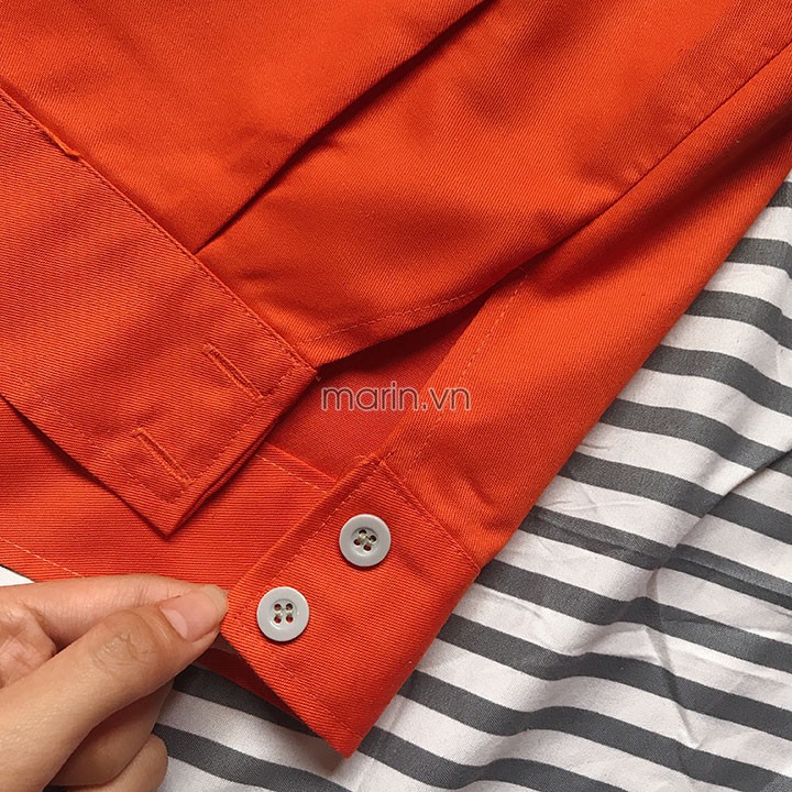 Quần áo bảo hộ lao động vải kaki màu cam, đồng phục cho công nhân kỹ sư ngành nghề