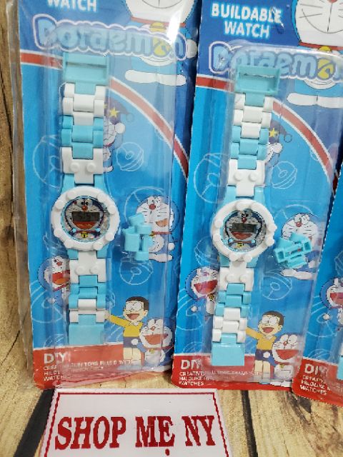 Đồng hồ điện tử Doraemon dây mắt xích tháo ráp