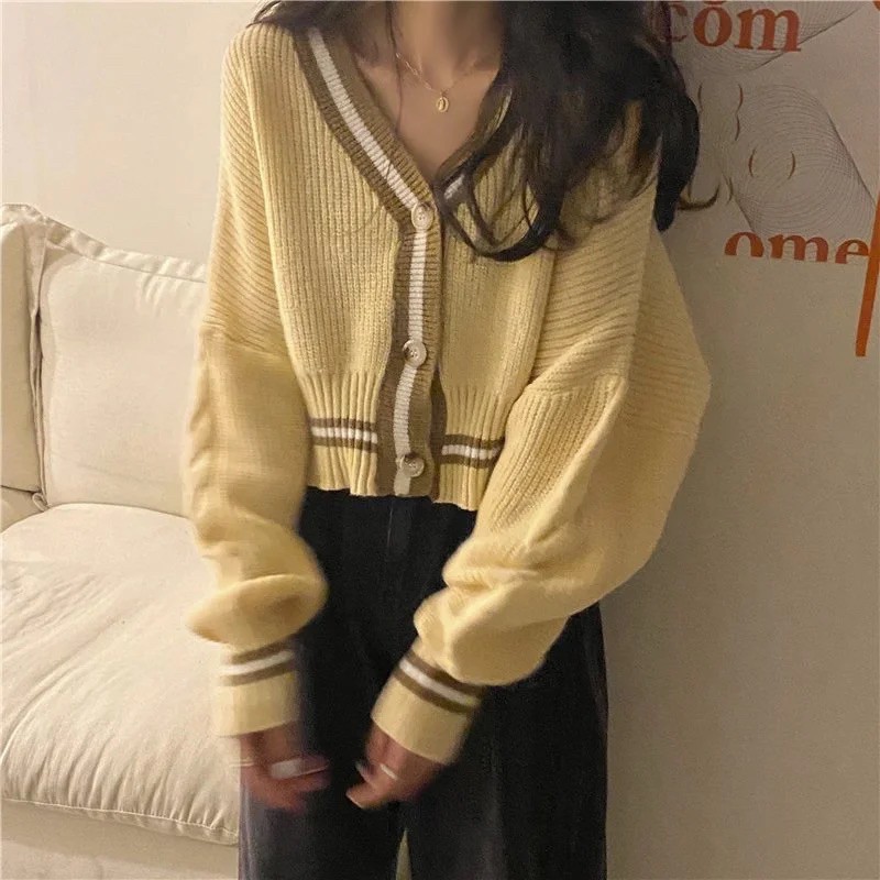 [CÓ SẴN] ÁO CARDIGAN LEN VIỀN TRẮNG