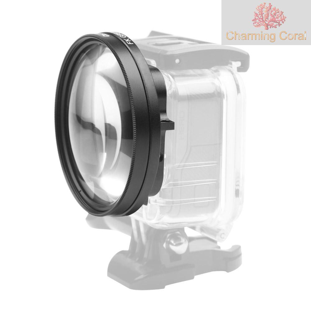 CTOY 58mm Macro Lens 10x Magnification Close Up Lens for Gopro Hero 7 Black 6 5 Black Waterproof Case for GoPro Accessory