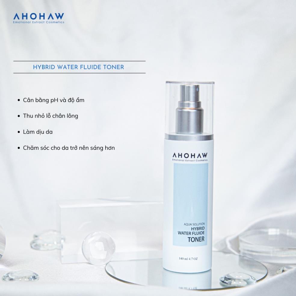 Toner cân bằng da và điều chỉnh độ ẩm HYBRID WATER FLUIDE TONER AHOHAW