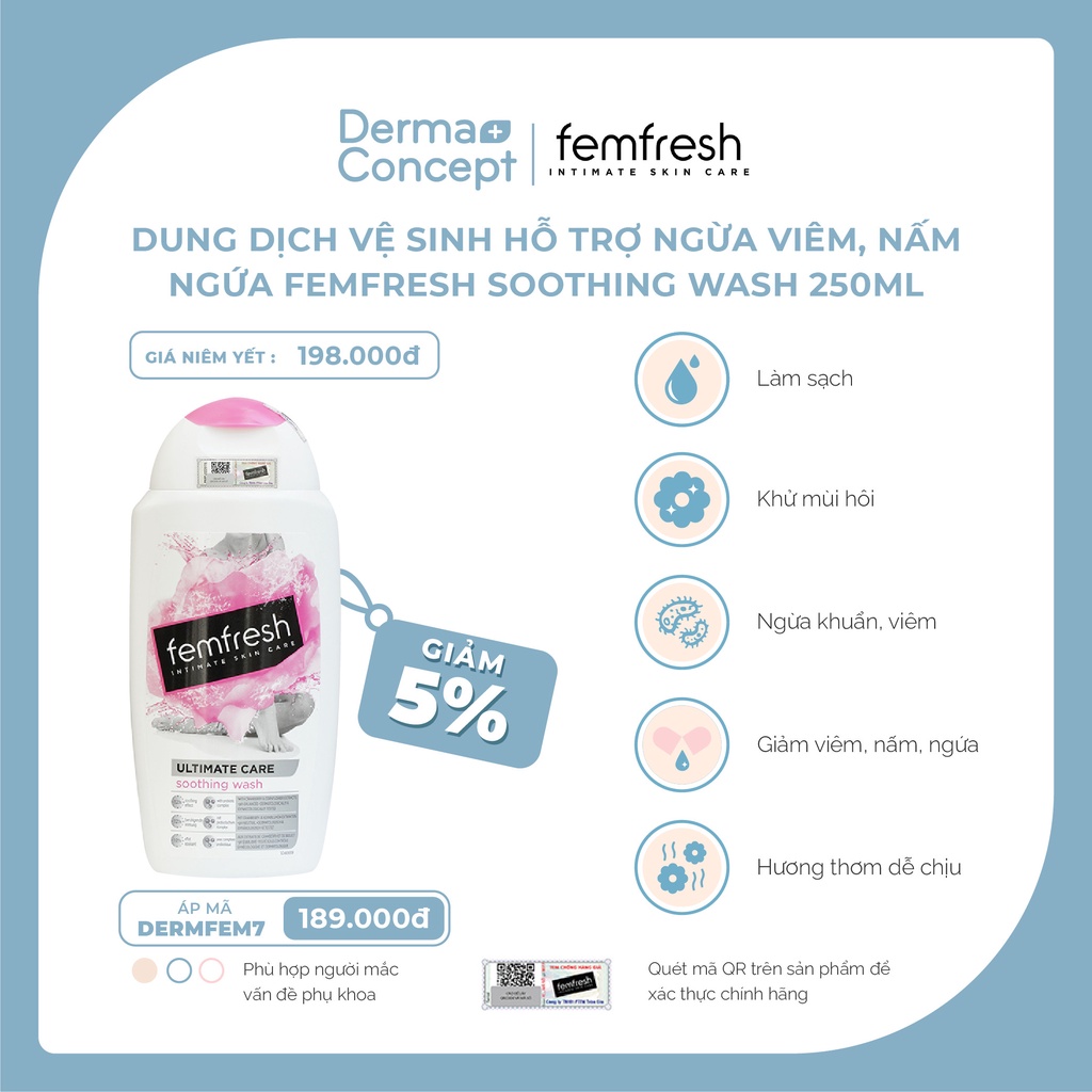 Dung dịch vệ phụ nữ Femfresh Daily Intimate Wash Anh Quốc 150ml/ 250ml [NHẬP KHẨU CHÍNH HÃNG 100%]