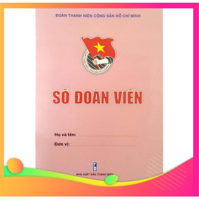 Sổ Đoàn Viên, màu hồng, , GIÁ BÌA 10.000đ, mẫu mới 2023