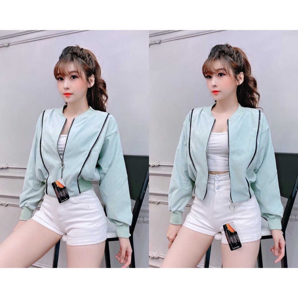 [ Hỗ Trợ Giá ] Áo khoác Croptop lửng Nhung Bố Lụa cao cấp | BigBuy360 - bigbuy360.vn