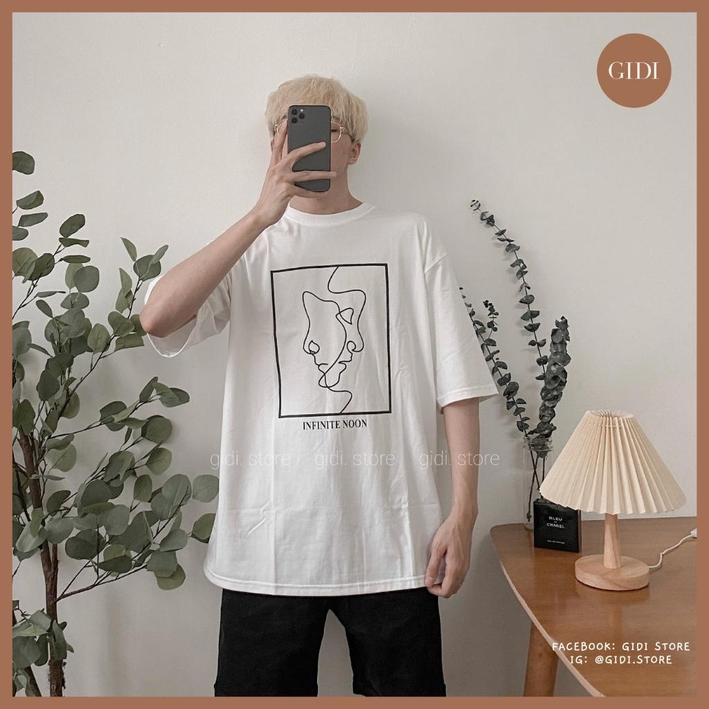Áo thun tay lỡ Nam Nữ Unisex in chữ Infinite Noon cổ tròn ❤️ Áo phông unisex ngắn tay không cổ
