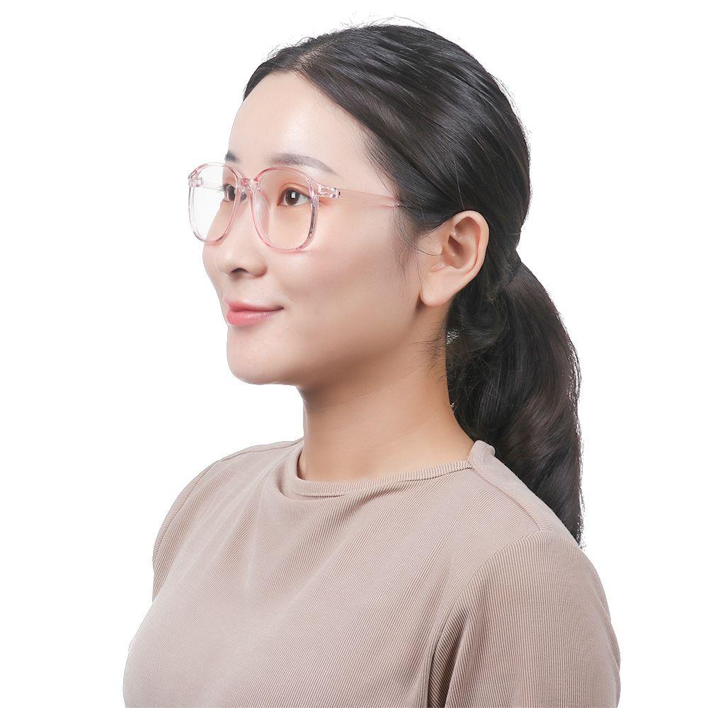 Mắt Kính Gọng Tròn Bằng Nhựa Trong Suốt Phong Cách Vintage