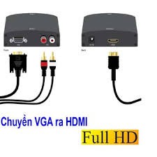 Bộ Chuyển Đổi VGA Sang HDMI ZQH003 Có Âm Thanh + Có Adapter kèm theo