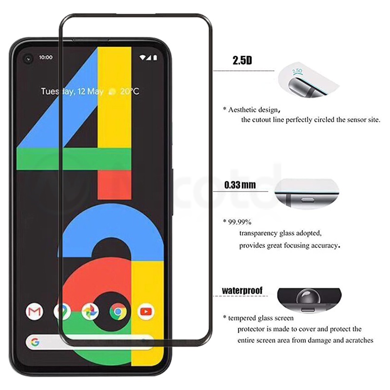 Kính Cường Lực 9H Bảo Vệ Toàn Màn Hình Cho Google Pixel 4a 4G 5.81 inches