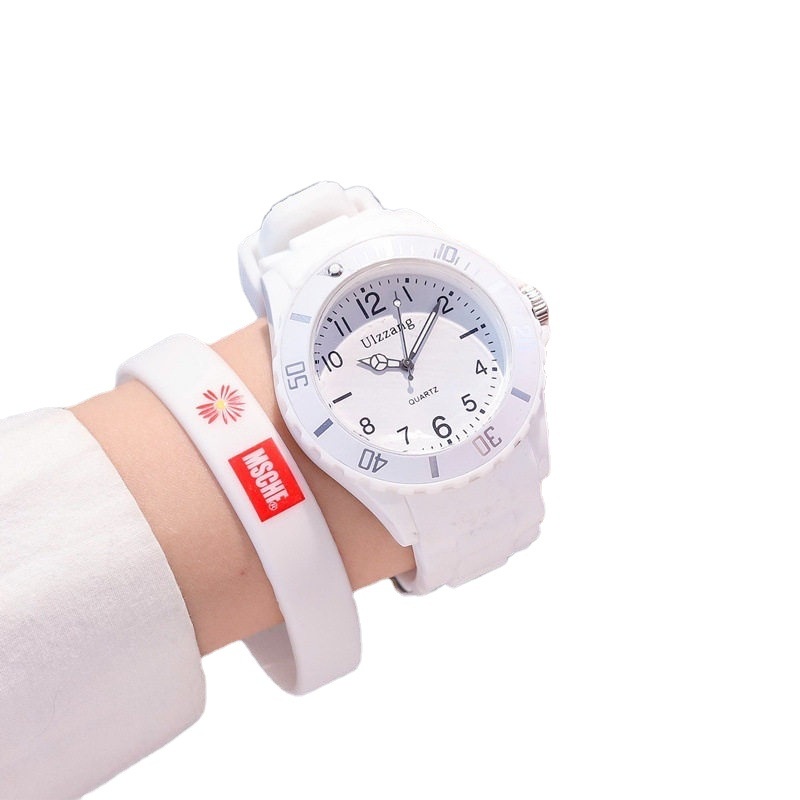 Đồng Hồ Đeo Tay Mặt Tròn Nhỏ Chống Thấm Nước Phong Cách Hàn Quốc Dành Cho Học Sinh