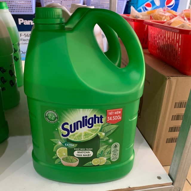 Nước rửa chén Sunlight Matcha Trà Nhật, bình 3,6Kg