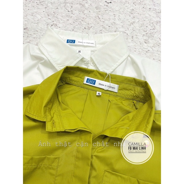 [Mã FAMARAL1 giảm 10K đơn 50K] ⚡️ỐNG RỘNG⚡️Áo sơ mi cổ đức dáng rộng 2 màu xanh cốm và trắng | BigBuy360 - bigbuy360.vn