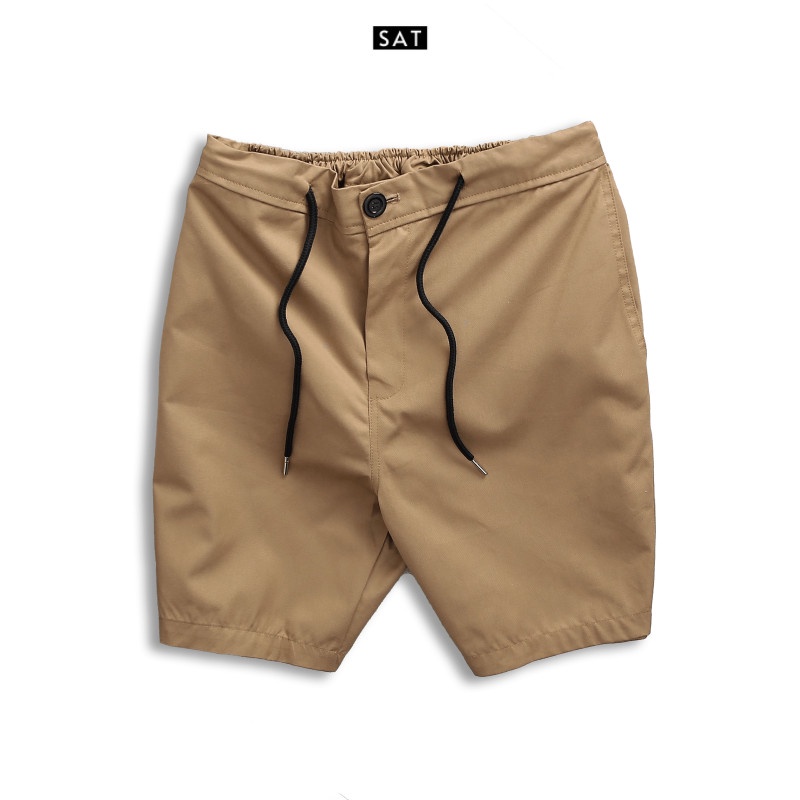 Quần short nam SAT SLUX-01 vải kaki cao cấp, trẻ trung, dày dặn, co giãn nhẹ, chuẩn form