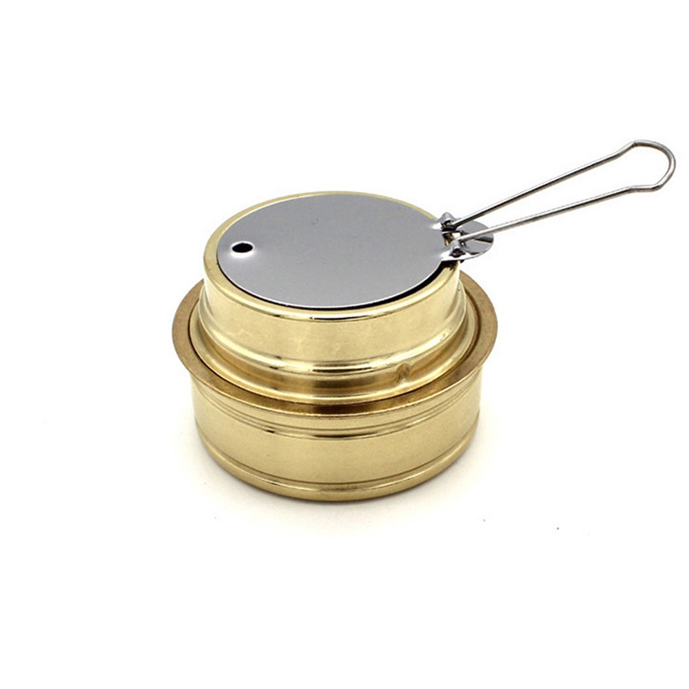 Bếp Cồn Mini Siêu Nhẹ Bằng Hợp Kim Đồng Nhỏ Gọn Tiện Lợi Dành Cho Đi Cắm Trại Ngoài Trời