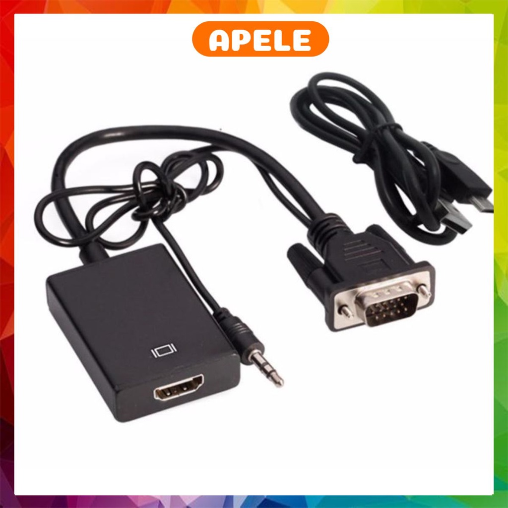 Cáp chuyển đổi VGA sang HDMI Có Audio UTECK ARIGATO hàng chất lượng cao APELE