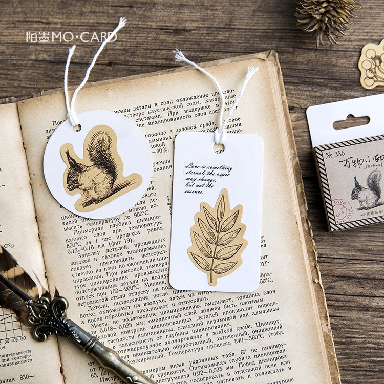 Bộ 46 sticker dán trang trí hình chú sóc dễ thương phong cách Nhật Bản