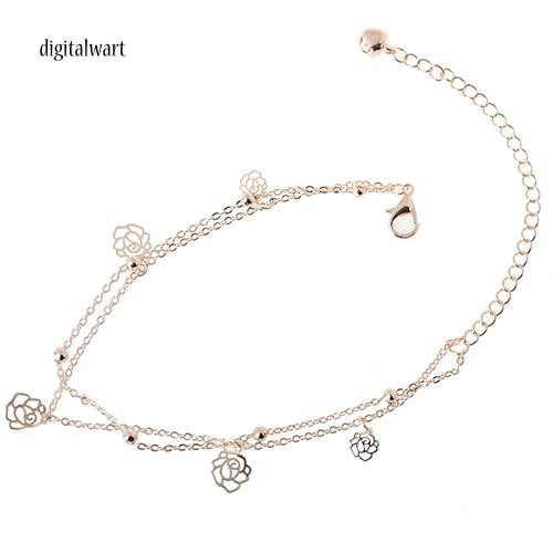 Lắc chân họa tiết hoa hồng phong cách thời trang xinh xắn cho phái nữ | BigBuy360 - bigbuy360.vn