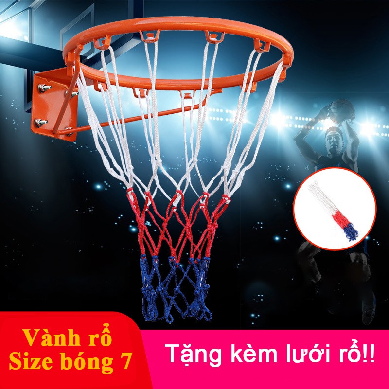 Vành Rổ Bóng Rổ - Size 7 (42cm) - Tặng kèm lưới rổ