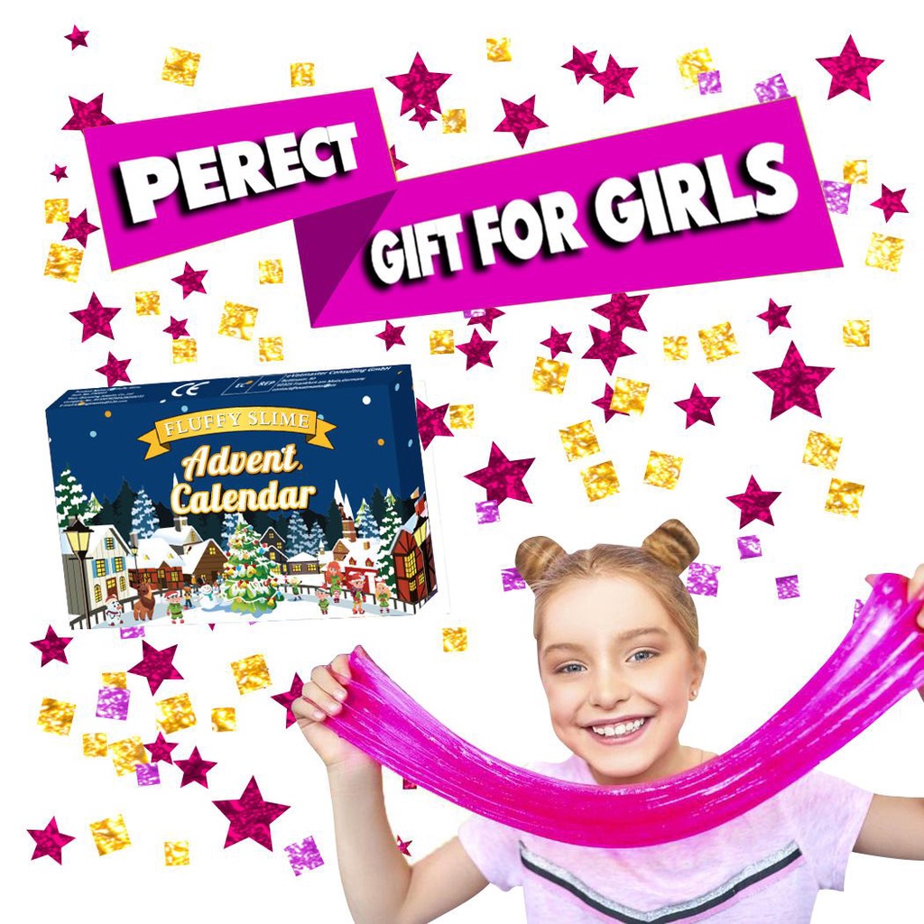 Lịch slime mềm mại đếm ngược 24 ngày đến Giáng Sinh quà tặng xinh xắn cho trẻ đẹp mắt