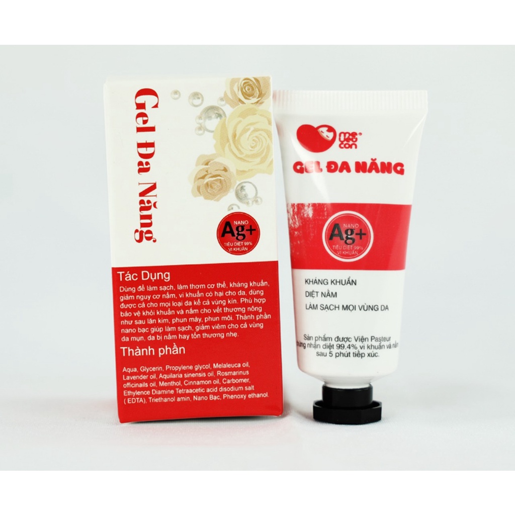 Gel Đa Năng cho bé tuýp 20g, công nghệ Nano bạc kháng khuẩn, làm giảm các viêm, nấm, mụn nhọt ở trẻ em