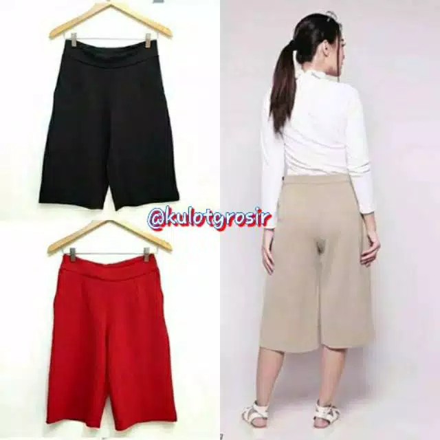 Quần Culottes 3 / 4 Ống Ngắn / 3 / 4