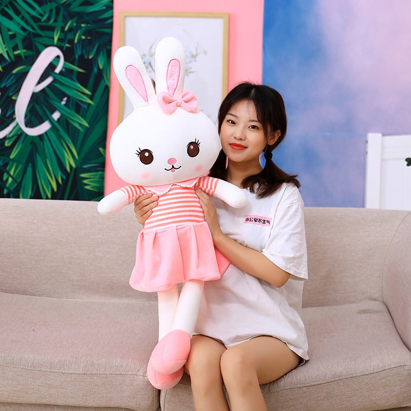 Đồ chơi sang trọng Bunny búp bê lớn siêu dễ thương Gối ngủ ý tưởng quà tặng sinh nhật cô gái cho bạn