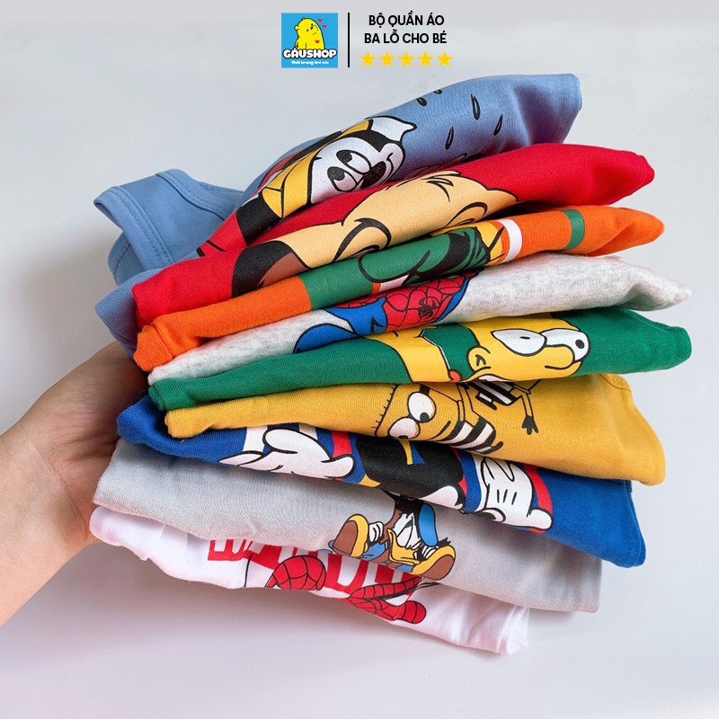 Bộ Ba Lỗ Marvel Bé Trai Chất Cotton Xuất Dư, Set 3 Lỗ Hoạ Tiết Người Nhện Cực Đẹp Cho Bé Từ 8-24kg