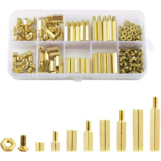180 / 240 / 300 / 320 Chiếc M2 M2.5 M3 M4 Nam Nữ Lục Giác Đồng Thau Miếng Đệm Standoff Ốc Vít Ren Trụ Cột PCB Bo Mạch Chủ Các Loại