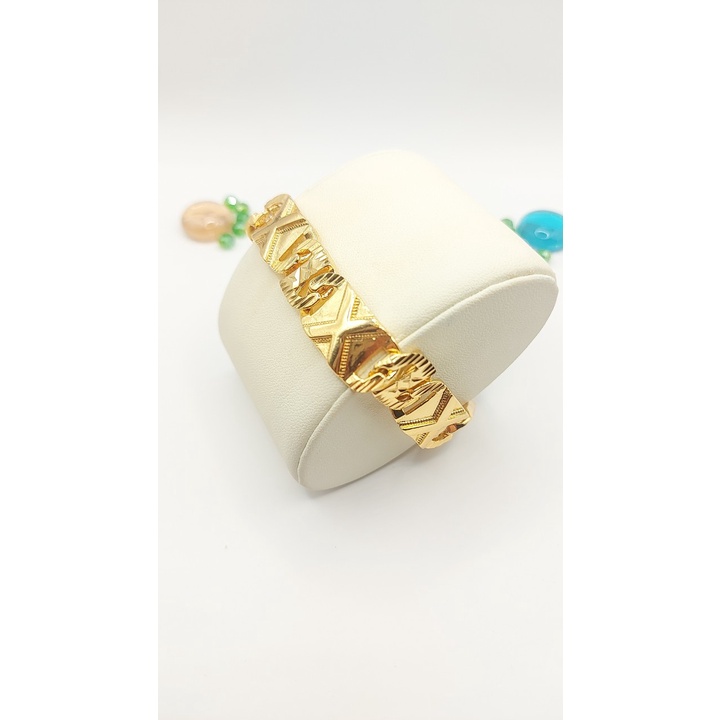 Lắc tay nam nữ mạ vàng 18k mẫu chạm chữ X 060RDX.040522 - Mang đi chơi, đi tiệc cực đẹp - Bao đổi trả trong 07 ngày