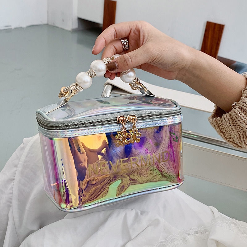 Túi Đựng Mỹ Phẩm Pvc Màu Gradient Phong Cách Hàn Quốc Mẫu Mới Năm 2021