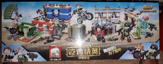 Lắp ráp 1 hộp LegoPubg 70079 có trên 100 chi tiết bằng nhựa ABS