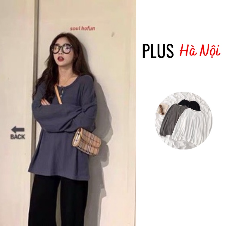 Áo Ulzzang Thun Len Mỏng Tay Bo Cúc Cài Dáng Rộng Cổ V 3 Màu G091