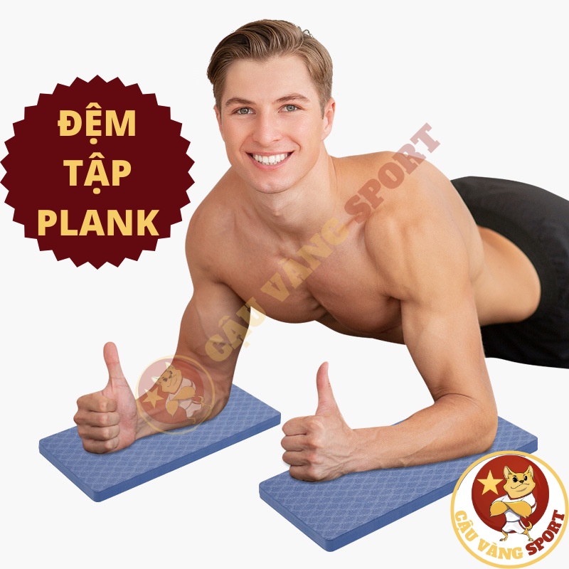Đệm tập plank giảm chấn thương đầu gối, khuỷu tay tập gym, yoga, tập cơ bụng tại nhà