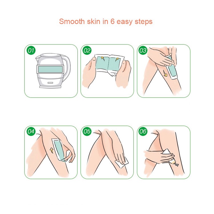 Bộ 20 Tờ Giấy Wax Lông Hai Mặt Bằng Sáp Ong Lạnh Tự Nhiên Chuyên Nghiệp Cho Toàn Thân / Mặt / Chân