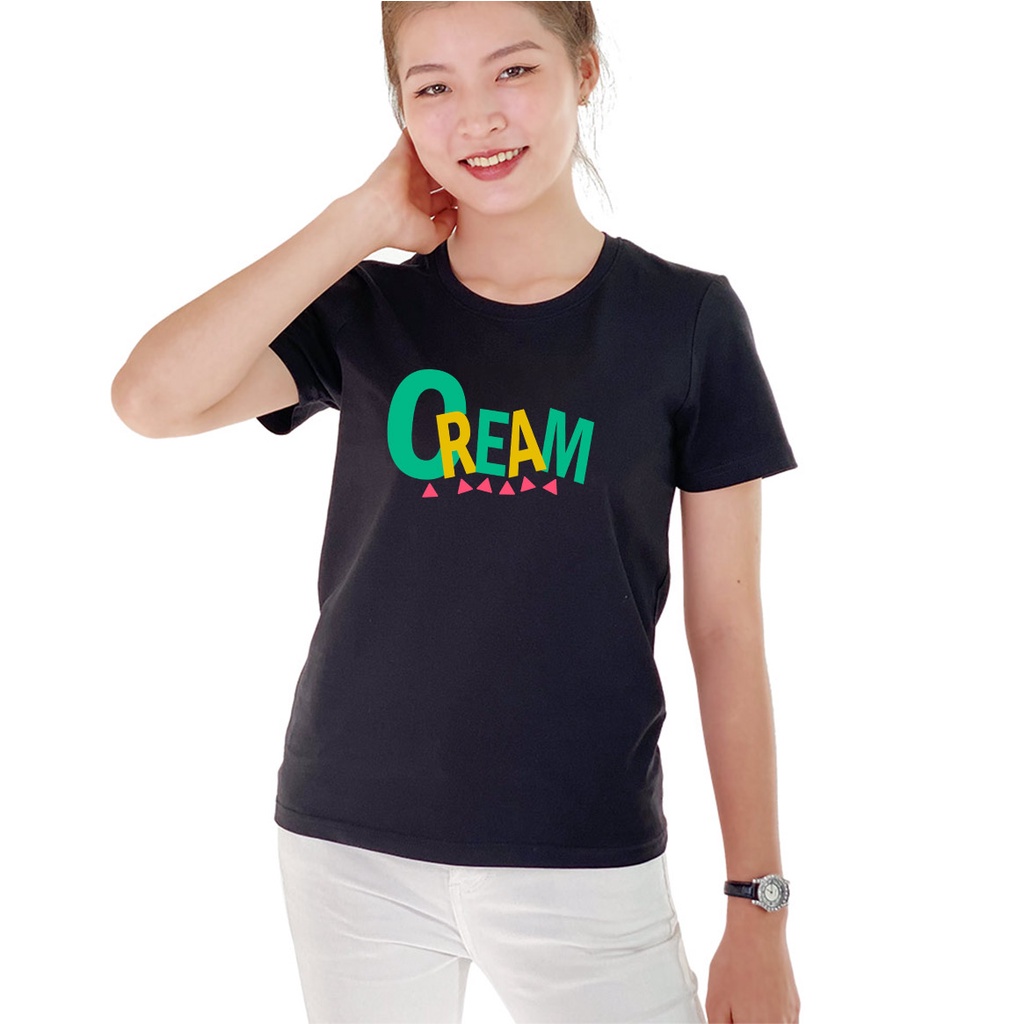 Áo thun nữ TOLI cổ tròn màu đen in độc quyền, 100% cotton 4 chiều mềm mịn, co dãn, form suông cơ bản