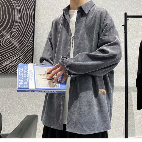 Áo khoác sơ mi tay dài size lớn phong cách Nhật cổ điển dành cho nam M-3XL