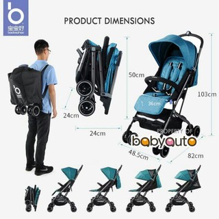 (Tặng kèm túi đeo,màn chống muỗi) Xe đẩy Siêu gọn nhẹ cao cấp Baobaohao M1